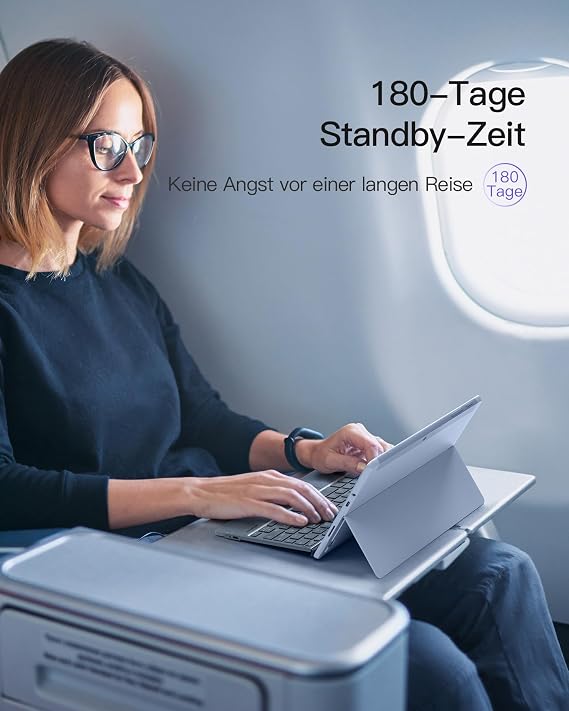Inateck Surface Go Keyboard for Surface Go 4 (2023) Surface Go 3/2/1 GenBluetooth 5.3 7 Color BacklightSurface Go Keyboard with Touchpad KB02028