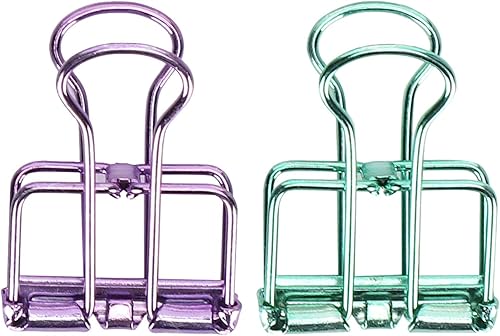 Miniatura 16 de 16 clips plegables de alambre de hierro, abrazaderas de papel estacionario, clips de metal huecos, clip de esqueleto de agarre fuerte