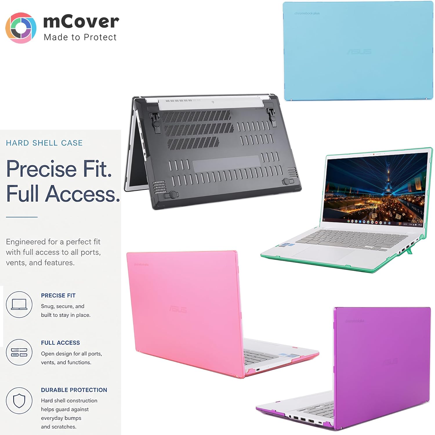 mCover Case ONLY Compatible with 2023~2024 14-inch ASUS Chromebook Plus Enterprise CX34 (CX3402) Series Laptop Computers (NOT Fitting Any Other ASUS Models) - Orange image 4