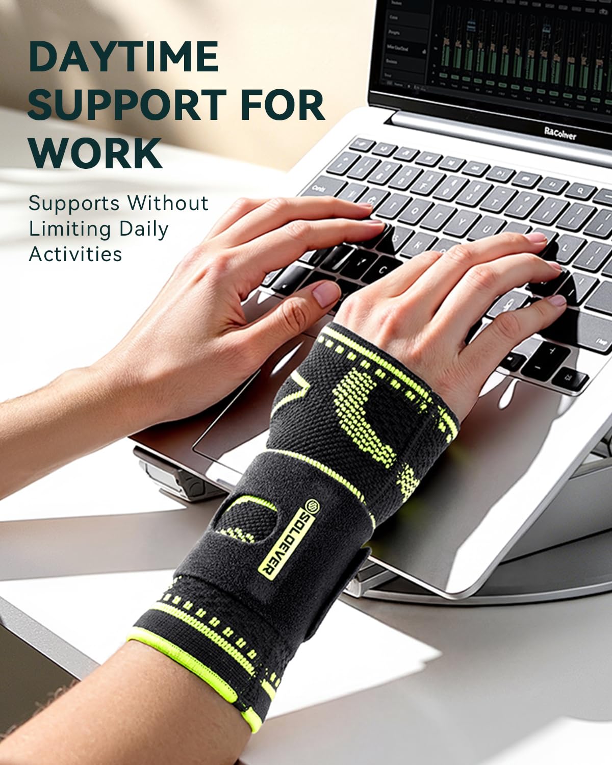 Carpal Tunnel Wrist Brace for Night Support, Adjustable Wrist Support with Removable Splint for Women & Men, Lightweight Hand Brace for Tendonitis, Arthritis, Wrist Sprain & Strain