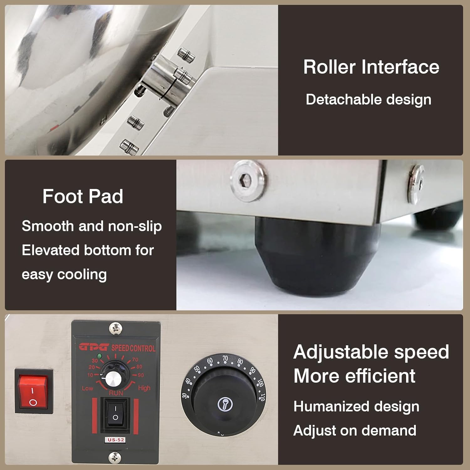 Kolice Commercial Sugar Coating Machine 540W Chocolate Panning Machine Automatic Tablet Coating Polishing Machine Mini Tabletop Sugar Coating Pan for Candy Chocolate Nuts 8L Stainless Steel 110V