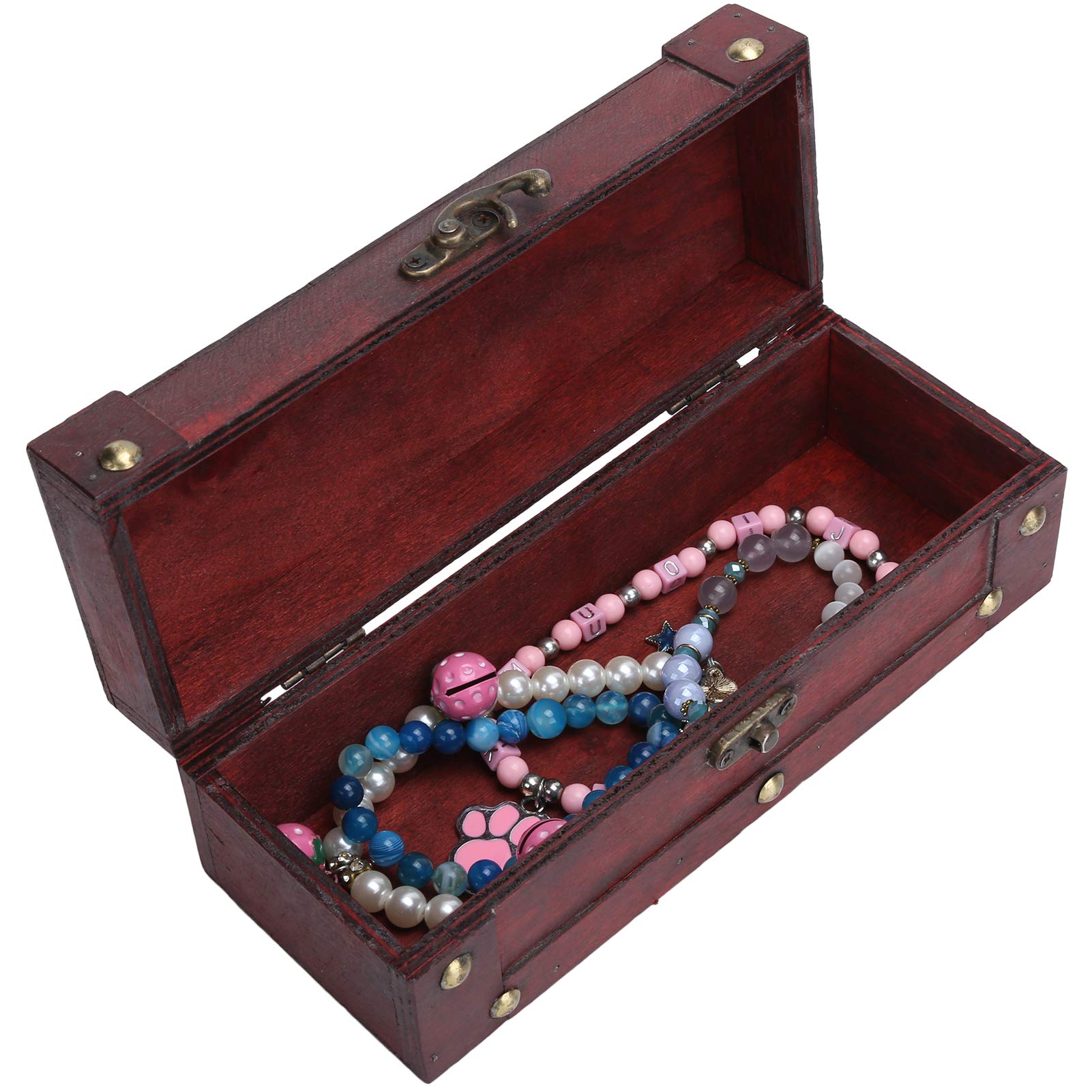 BCJMKDX jewellery storage box, Jewelry Storage Case, women jewellery box,Vintage Box Antique Style Wooden(108)