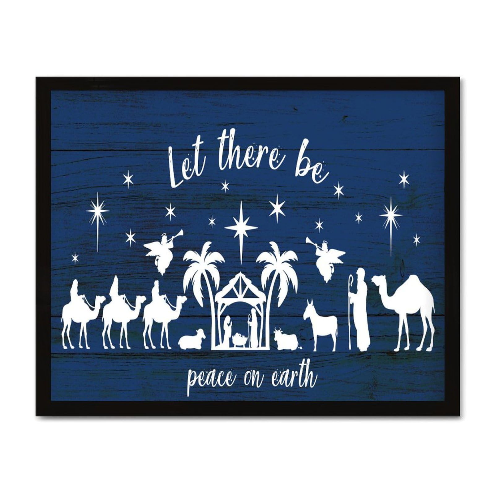 Panneau Merry Christmas de décoration murale chrétienne rustique 40x50
