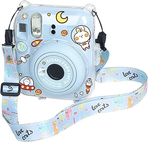 Miniatura 9 de MUZIRI KINOKOO Funda transparente con cámara instantánea Fuji Instax Mini 12Fuji Mini 12, funda protectora de PVC duro con bolsillo para fotos para