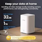 AOSU Caméras de sécurité en plein air, 6-Cam Kit, aucun abonnement requis, aosuBase Élargissable à 1TB (32GB (Incorporé), 5MP Caméra solaire, 360° PTZ, Suivi automatique humain, configuration facile