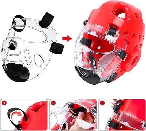 Miniatura 8 de Boxeo Taekwondo Máscara Hockey Niños Tiara Transparente Guardia Boxeo Entrenamiento Boxeo Entrenamiento Sparring Gear Cubierta Transparente Boxeo