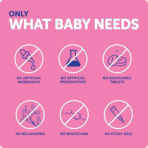 Miniatura 5 de Ddrops Gotas de dentición orgánicas para bebés, calma y calma las encías tiernas de forma natural, formato de gotas fácil de usar, 3 meses +, 60