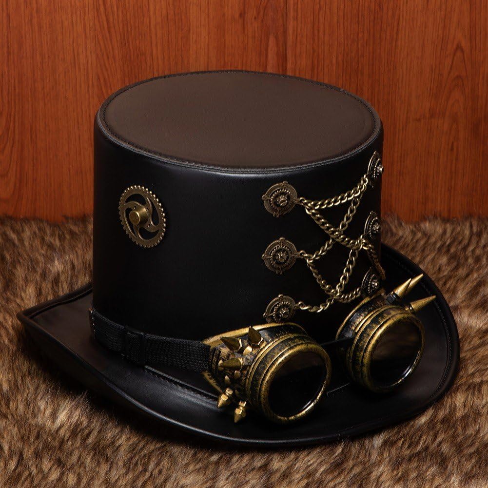 Sombrero De Copa Steampunk Unisex, Sombrero para Disfraz De Halloween, Accesorios Vintage para Fiestas Temáticas, Fiestas De Cosplay Y Reuniones.
