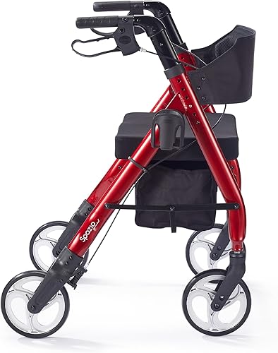 Miniatura 7 de Comodità Spazio - Caminador de ruedas extra ancho y resistente, con asiento ortopédico ultra cómodo de 20 pulgadas de ancho, capacidad de peso de