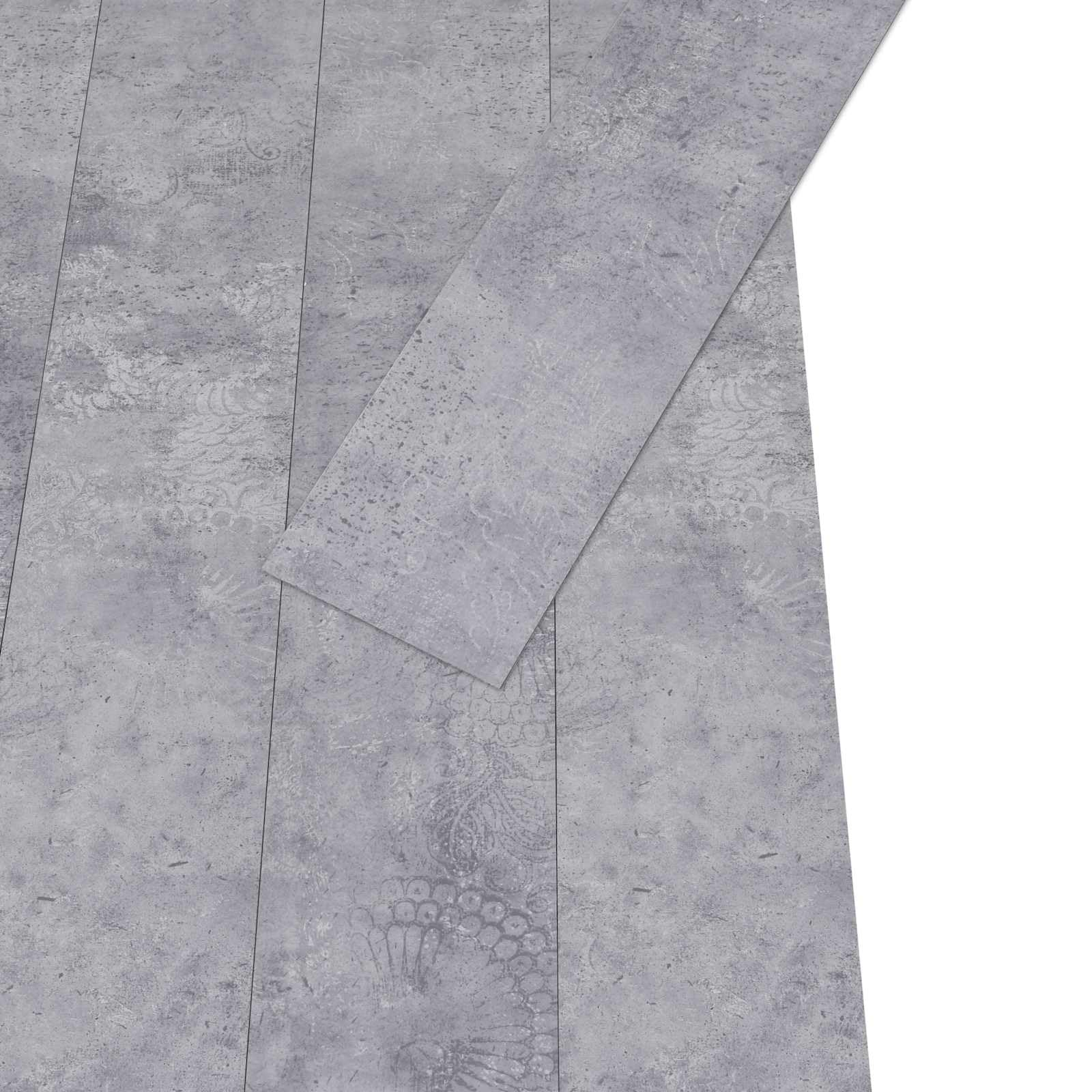 Set di 32 pannelli autoadesivi in PVC grigio cemento, 91,4 x 15,2 cm, 4,46 m², per soggiorno, cucina, corridoio, per ristrutturazione di pavimenti in vinile