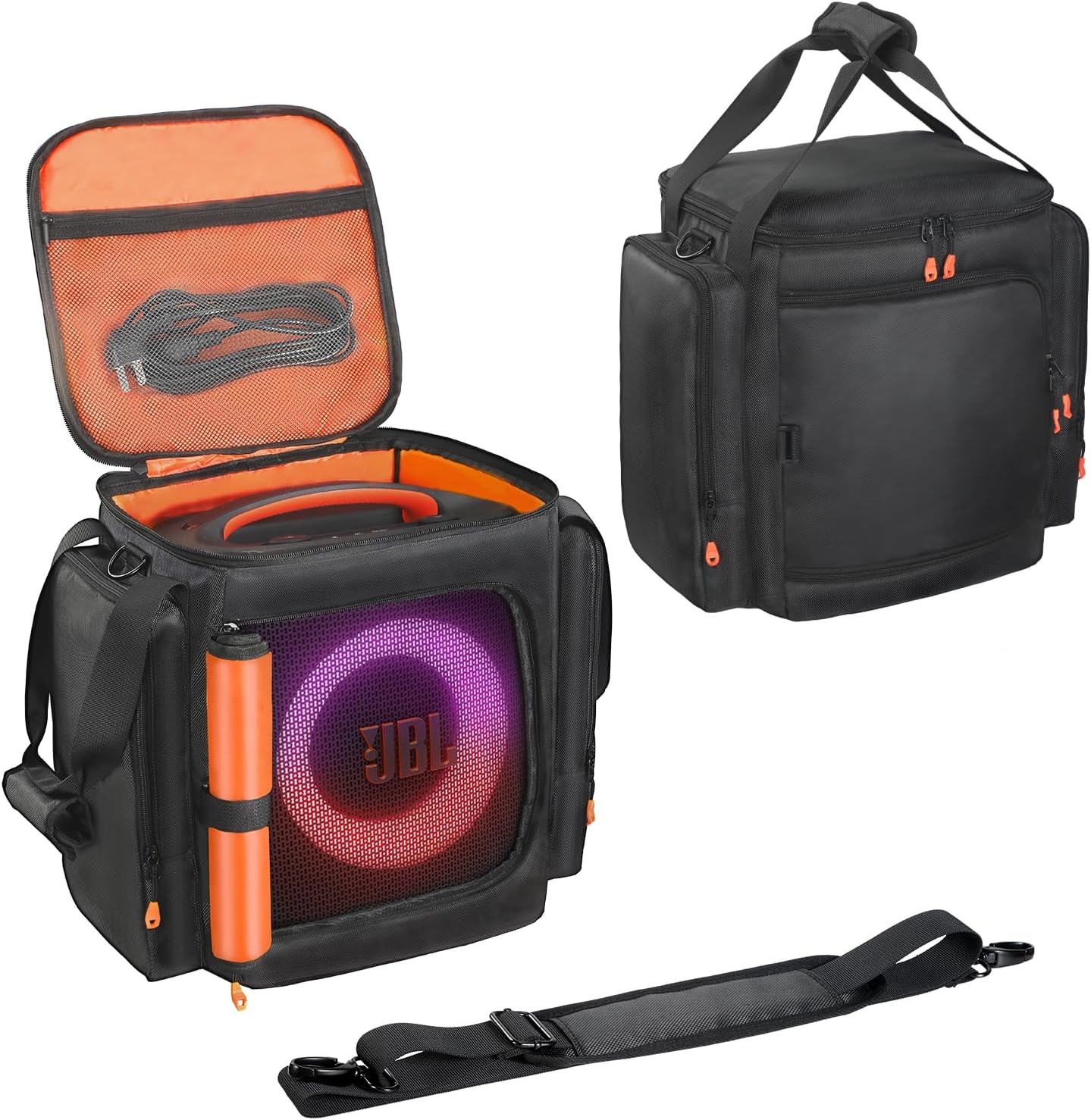 Carrying Case Compatible with JBL Party Box Encore Essential/Essential 2 Speaker with Adjustable Shoulder Strap & Accessories Pocket, Protective Tote Bag, Portable Travel Carry Cover