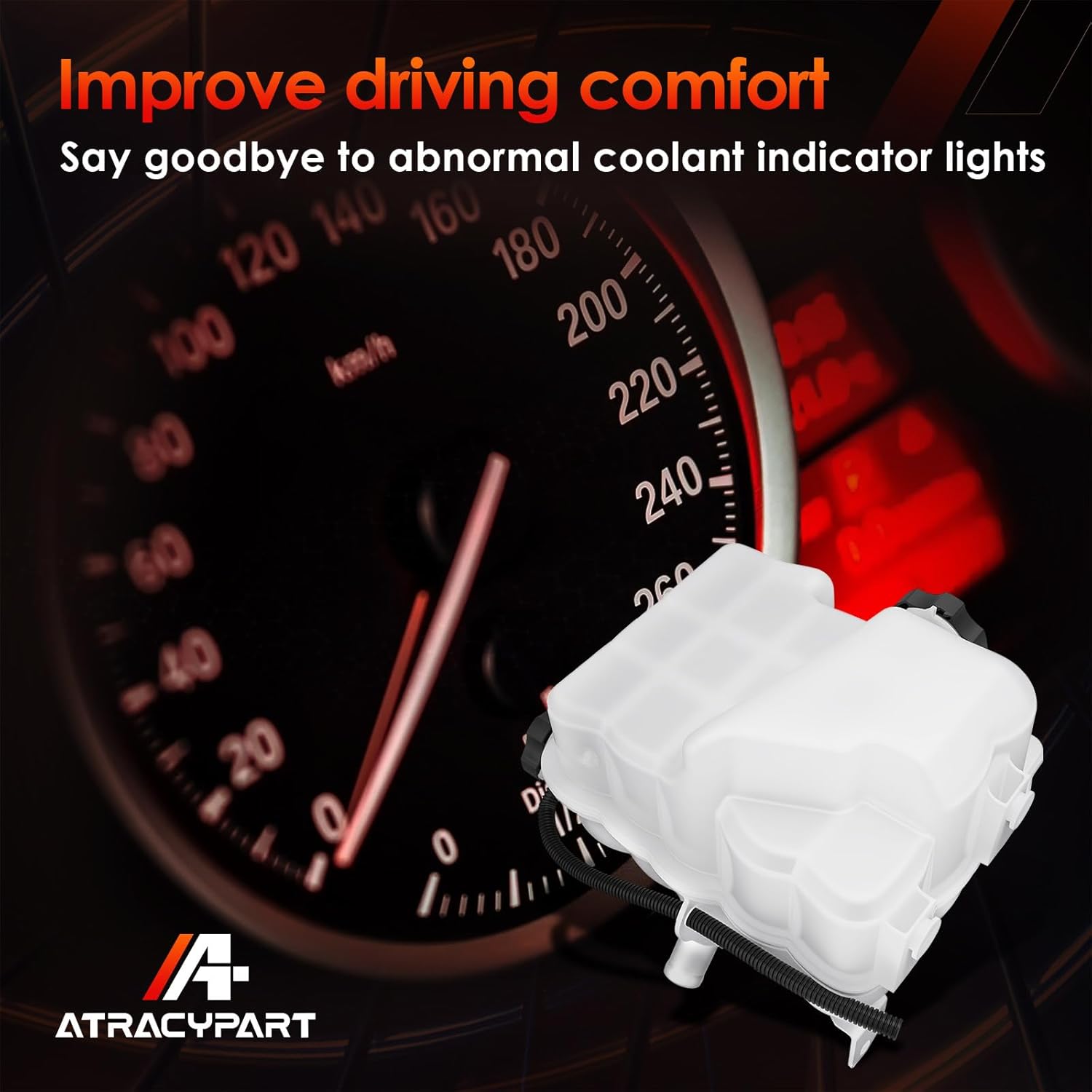 84257137 Engine Coolant Overflow Recovery Reservoir Radiator Expansion Tank with Cap, Hose & Sensor, Fit for 17-21 V8 6.6L Chevy Silverado GMC Sierra 2500HD 3500HD 4500HD 5500HD 6500HD