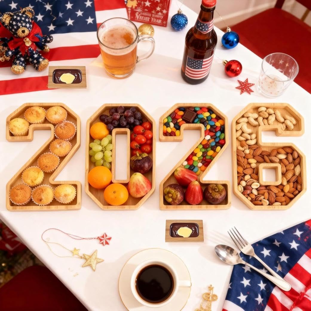 2026 Graduation Decorations, 2026 Cardboard Numbers Charcuterie Board, Fillable Number Boxes, 2026 Serving Tray for Party Centerpieces Decoration Fruits Cheese Board Wedding Grad Tabletop Supply