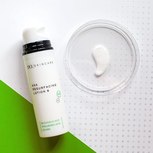 Miniatura 6 de DCL Skincare AHA Resurfacing Lotion with Glycolic Acid exfoliates while hydrating, reducing fine lines with Hyaluronic Acid, Vitamin E, Shea Butter,