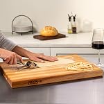 John Boos R-Board Series Rectangular Wooden Maple Cutting Board 20”x15” – 1.5” Thick, 12-lb Reversible Butcher Block with Edge-Grain & Finger Grips – Made in the USA