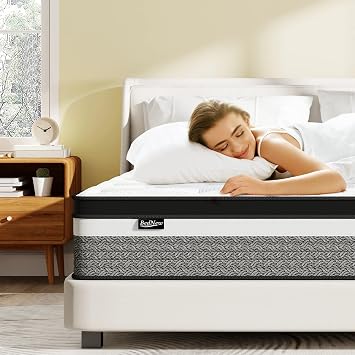 Double Mattress, 32cm Hybrid Mattresses Double Size 4FT6, Memory Foam & Individually Pocket Spring for Pain Relief, Medium Firm Mattresses, Mattress in a Box 135x190x32cm