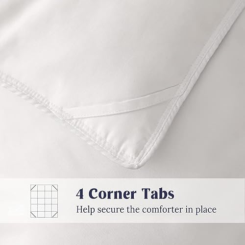 Miniatura 5 de puredown Edredón de plumas de ganso tamaño King  Relleno de edredón para todas las estaciones, edredón de colección de hotel ultrasuave, funda de