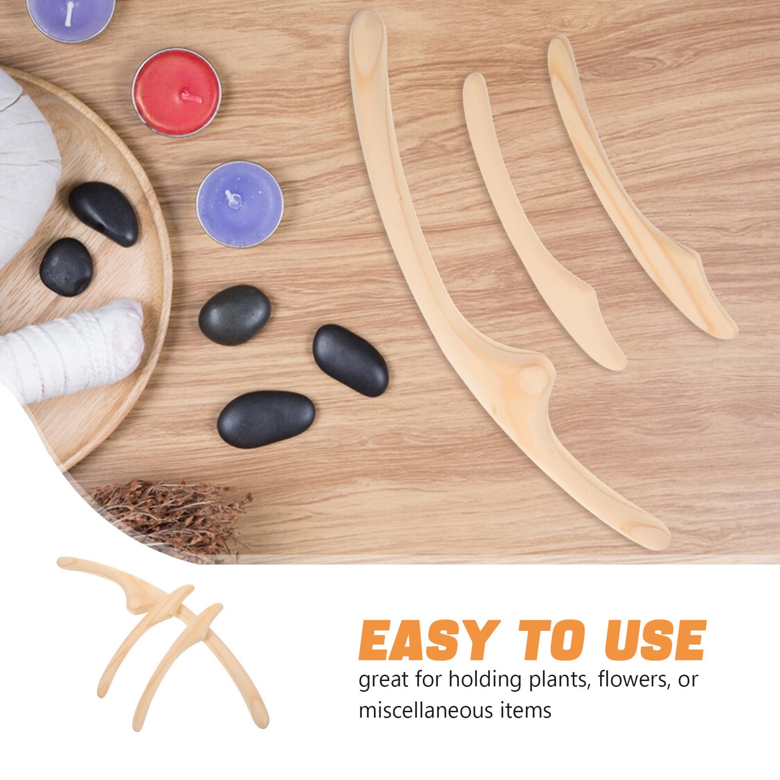 TOYANDONA Herramienta Guasha de Madera 3 Piezas para Esculpir y Moldear el Cuerpo, Palo de Acupuntura Compacto para Masaje y Relajación Cuerpo en Viajes