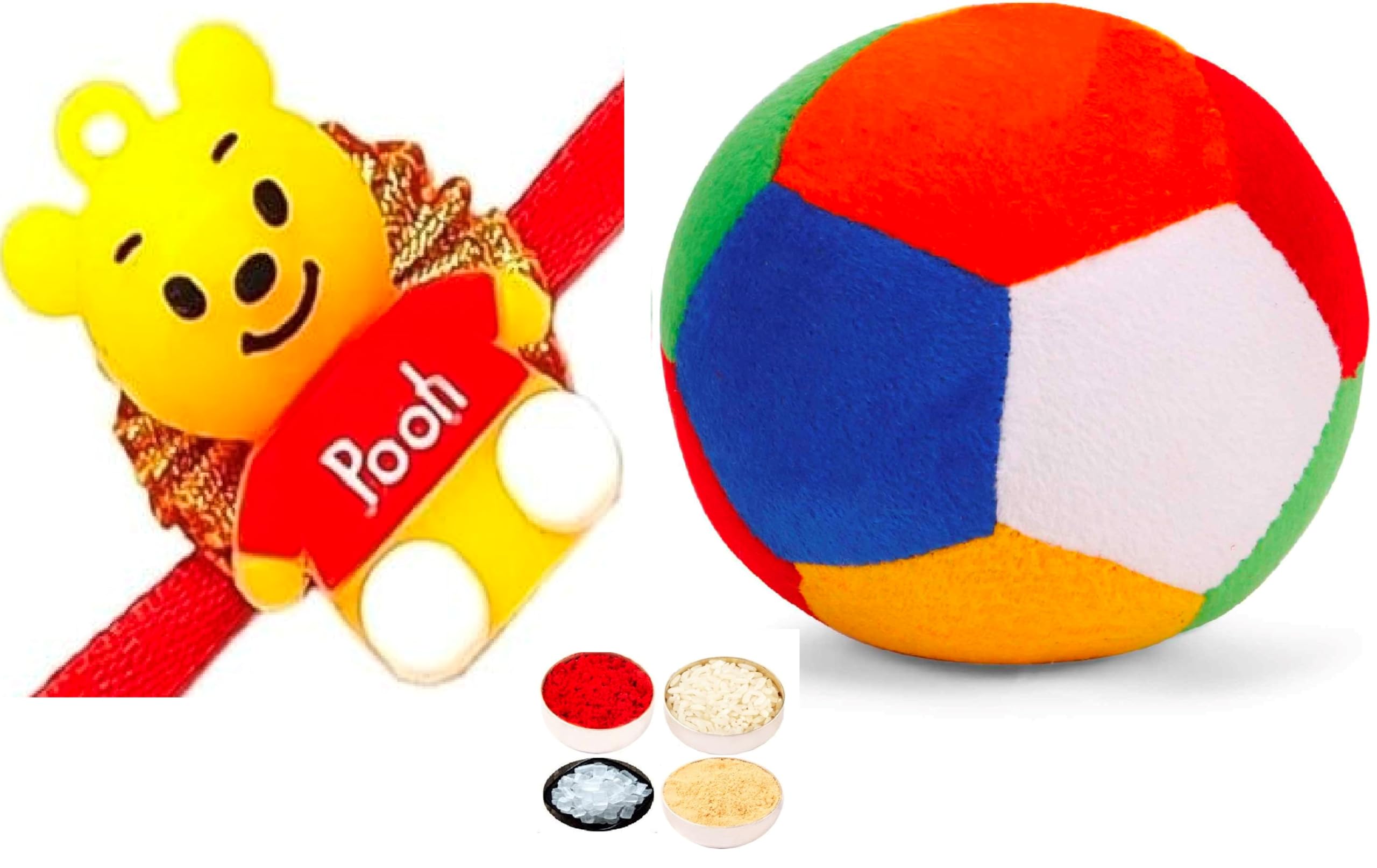Velour Shoppe Boys Cute Cartoon Pooh Rakhi For Brother, Soft Ball Toy & Roli Chandan Chawal Mishri Pack For Small Baby Bhai Bhaiya (B0D9SDQD3Y) Amazon Price History, Amazon Price Tracker