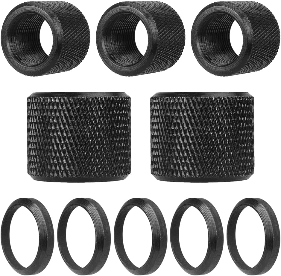 Diameter Barrel Thread Protector 1/2x28 Thread Included O-Ring Crush Washer - 5 Pack