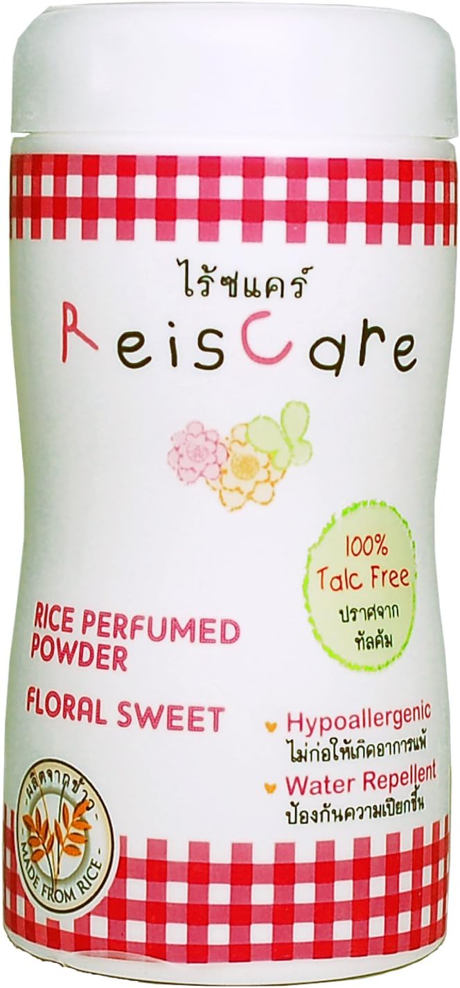 Talc Free Floral Sweet Baby Powder Natural Non-GMO Rice Starch Acne Talcumfree Biodegradable Nature Dusting Non Talc Reiscare