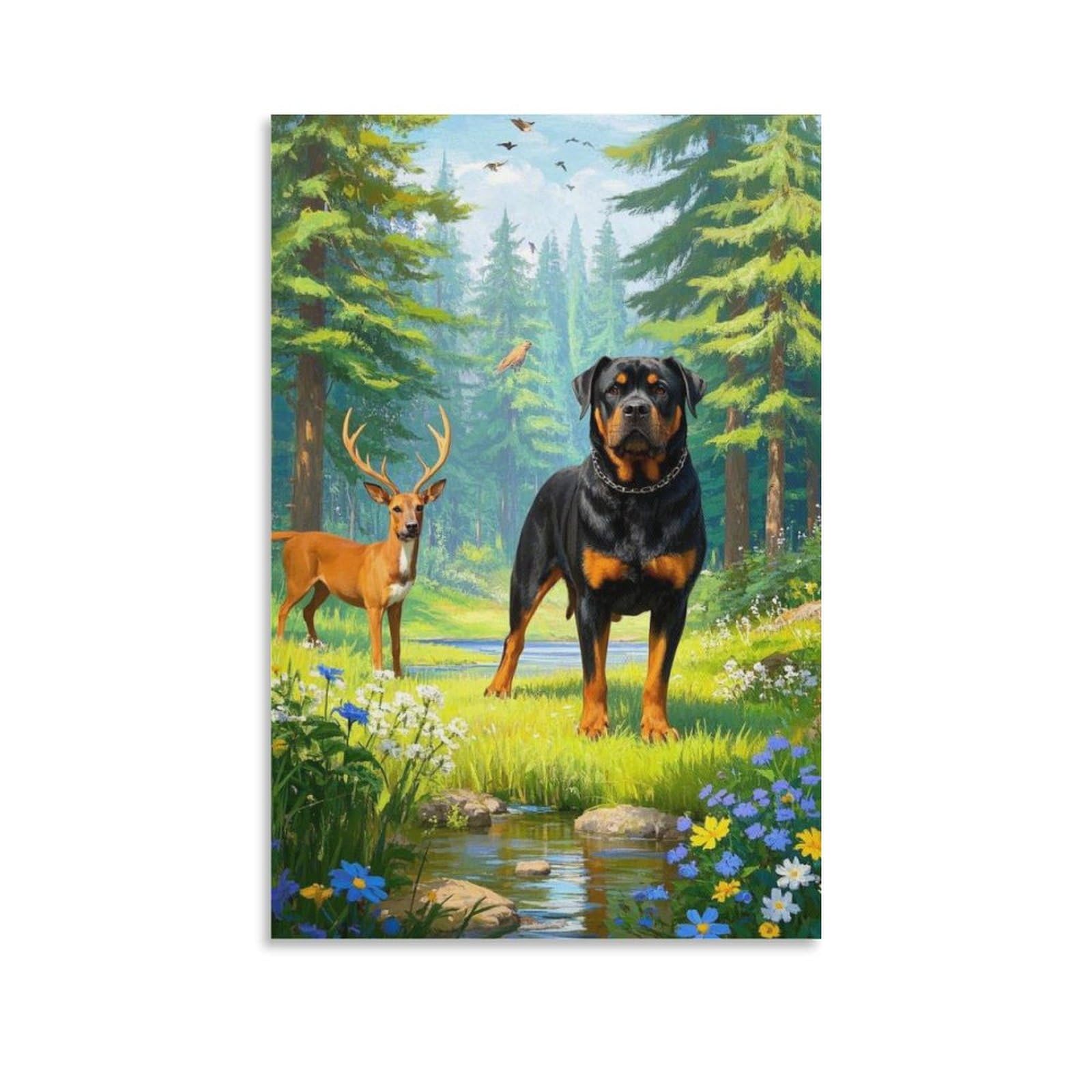 Impression sur toile Rottweiler haute définition grand format 50x75 - 6