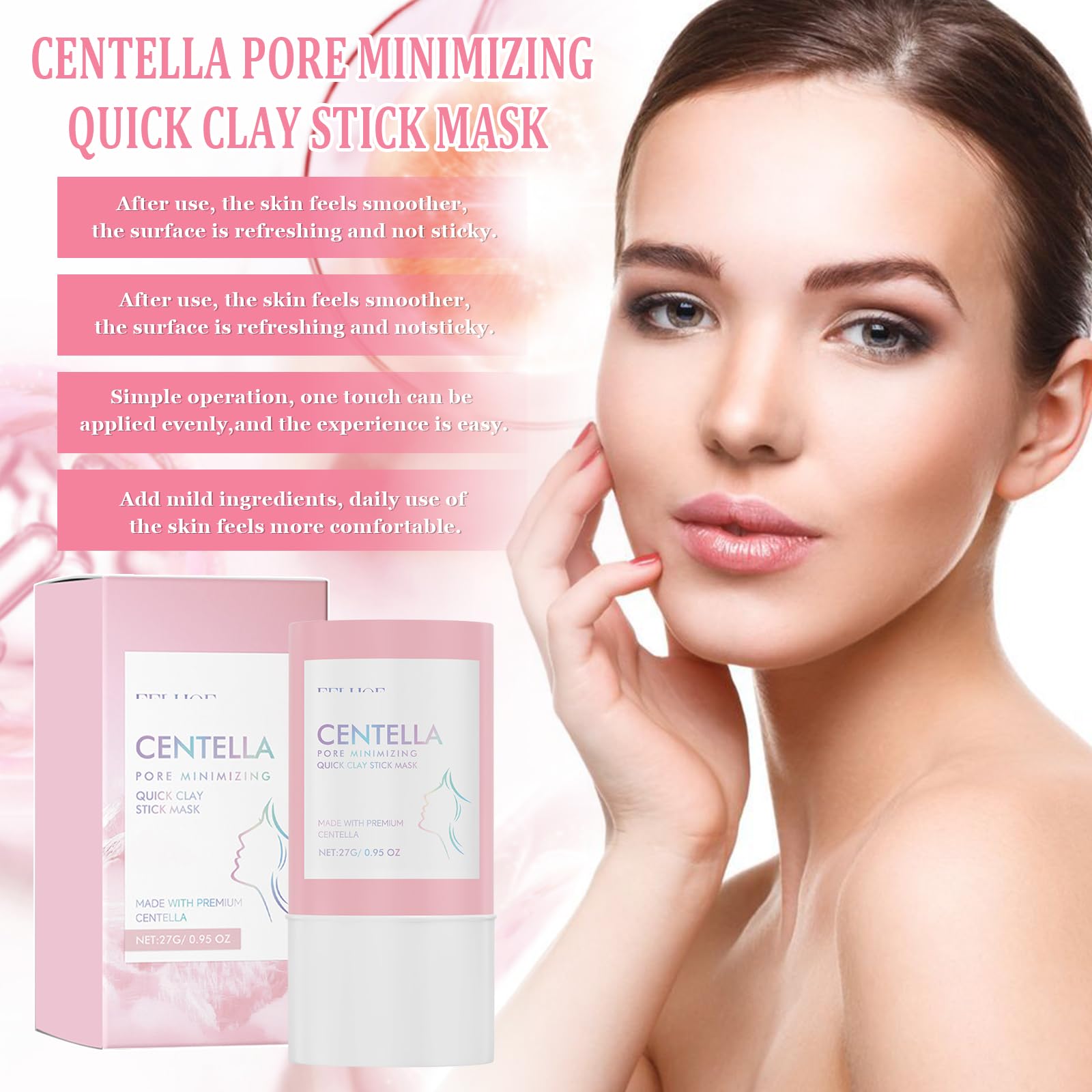 2 Pezzi Centella Kit, Centella Cleansing Oil + Centella Stick Mask, Cleansing Oil, Olio Detergente Viso, Deterge Delicatamente in Profondità e Restringe i Pori