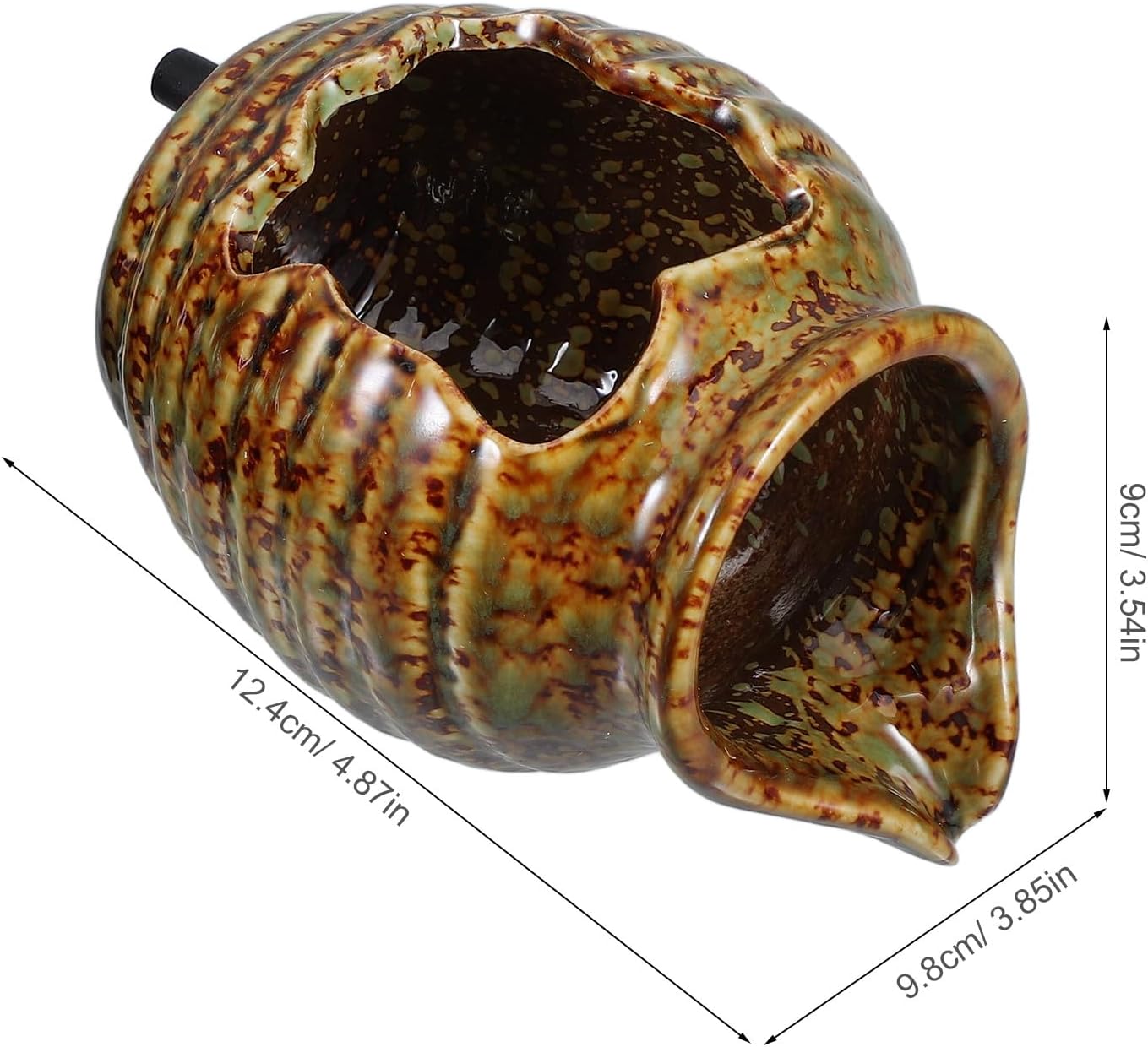 Mini Ceramic Jar Waterfall Fountain 2pcs, Indoor Tabletop Garden Fountain Decor with Circulating Water Flow, Oxygenating Aquatic Tank Accessory for Home and Office