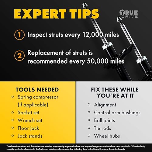 Miniatura 9 de Garage-Pro Reemplazo del conjunto del puntal trasero para Honda Accord 2013-2015 Acura TL TSX 2009-2014 sedán lateral izquierdo o derecho reemplaza