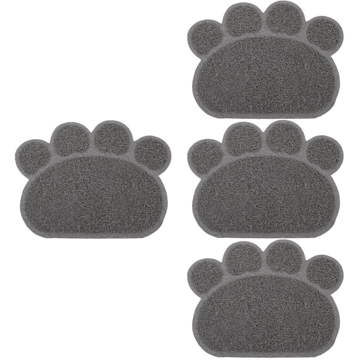 BESPORTBLE 4 Stück rutschfeste Haustiermatte drinnen Möbelschutz vor Katzen katzentoilettenauskleidung katzenklo vorlegematte katzenstreu katze hundefutter pad Essensmatte PVC Grey