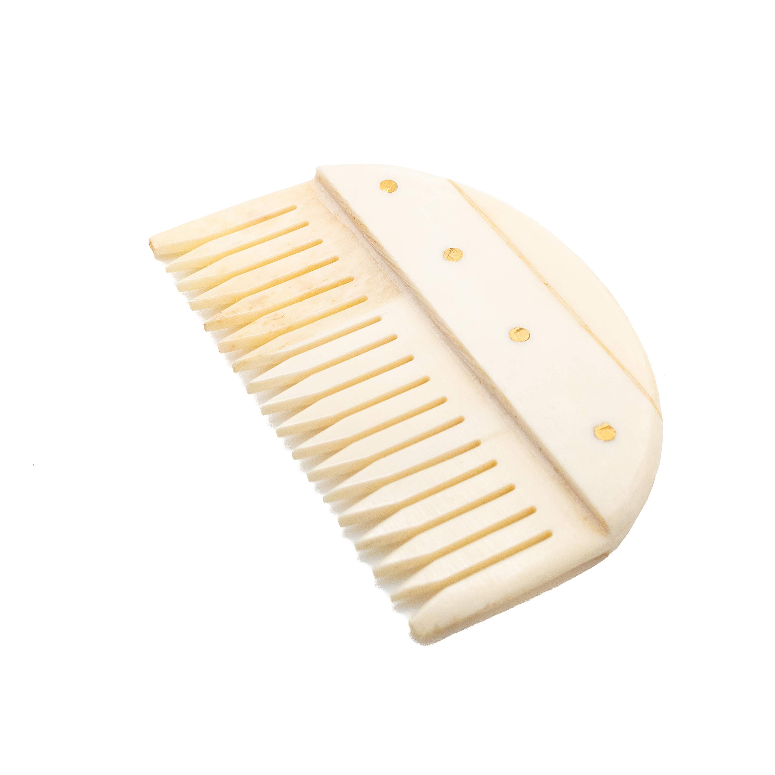 Mythrojan Wide Teeth Handmade Germanic Bone Comb Big Large Tooth Detangling Wide Gap Comb