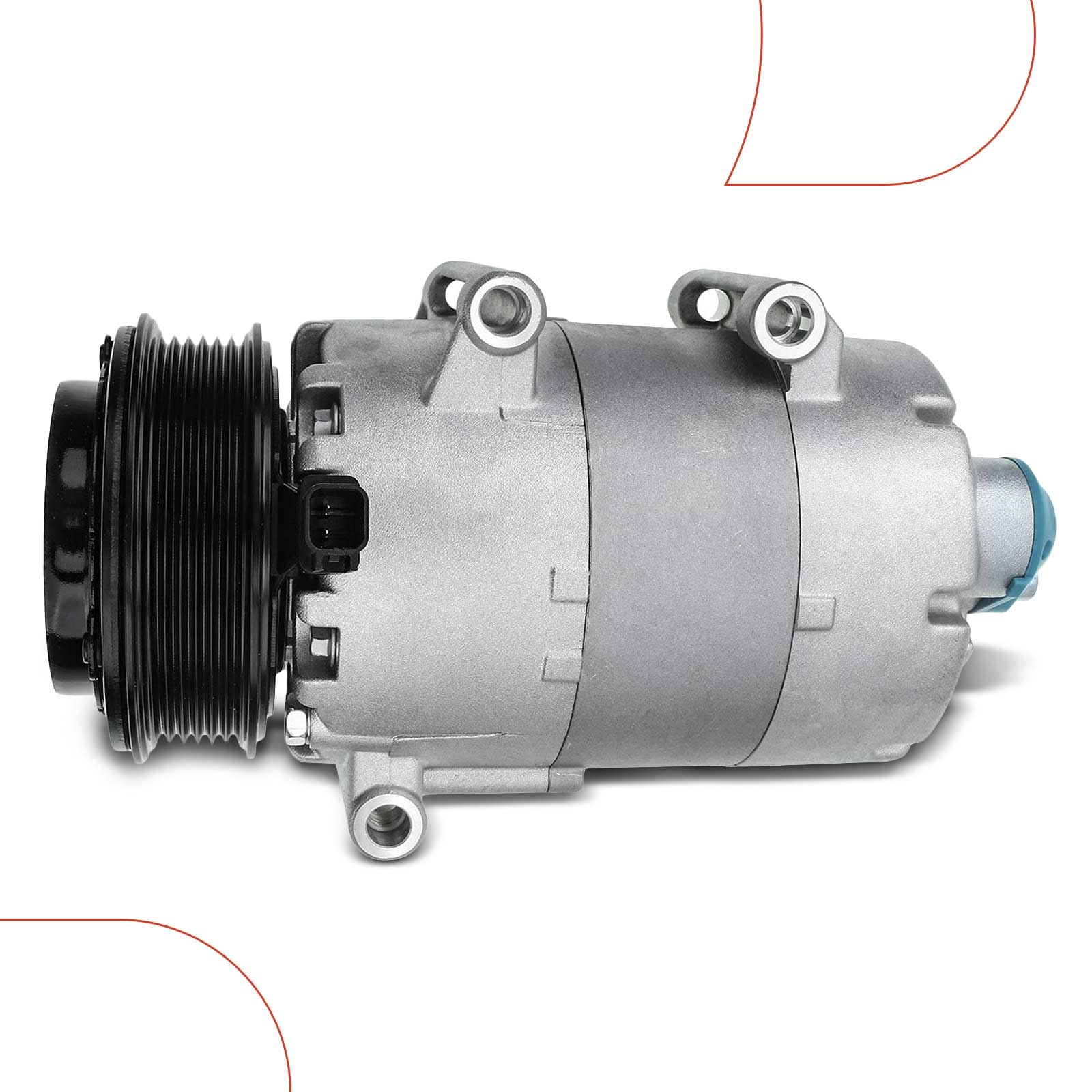 Frankberg Compresor de aire acondicionado con embrague Diesel Compatible con Galaxy WA6 Mondeo IV BA7 S-Max WA6 S80 II 124 V70 III 135 Replace# 8FK351334051, incl. aceite premezclado