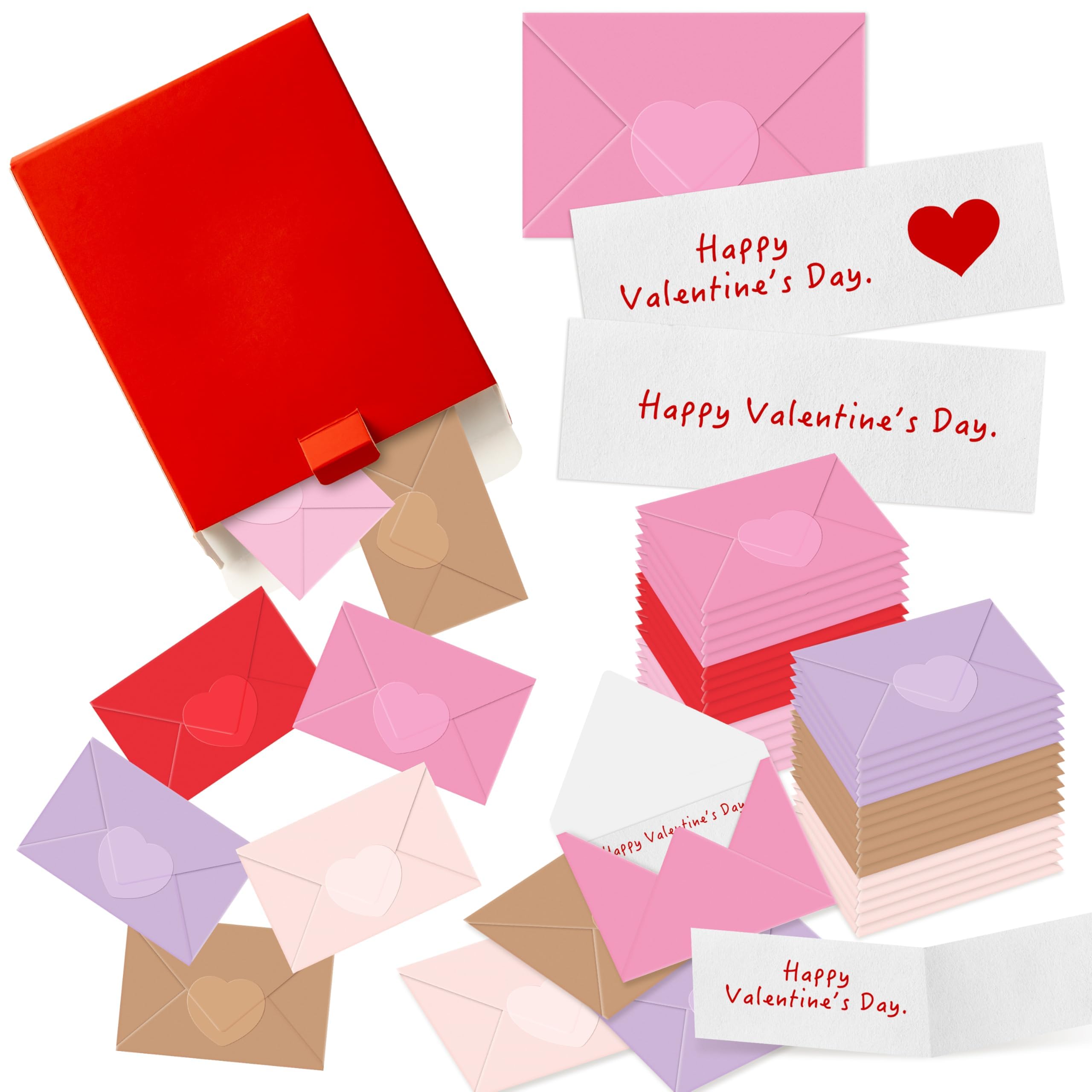 Mini notes d'amour vierges avec enveloppes CPicdn | Cadeau Saint-Valentin romantique