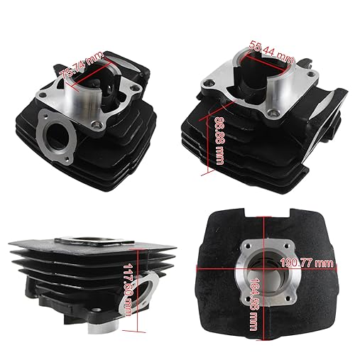 Miniatura 3 de SINOCMP DT125 DT 125 Kit de reconstrucción de junta de pistón de cilindro de 2.205 in para Yamaha DT125 1974-1981 Kit de reconstrucción de piezas de