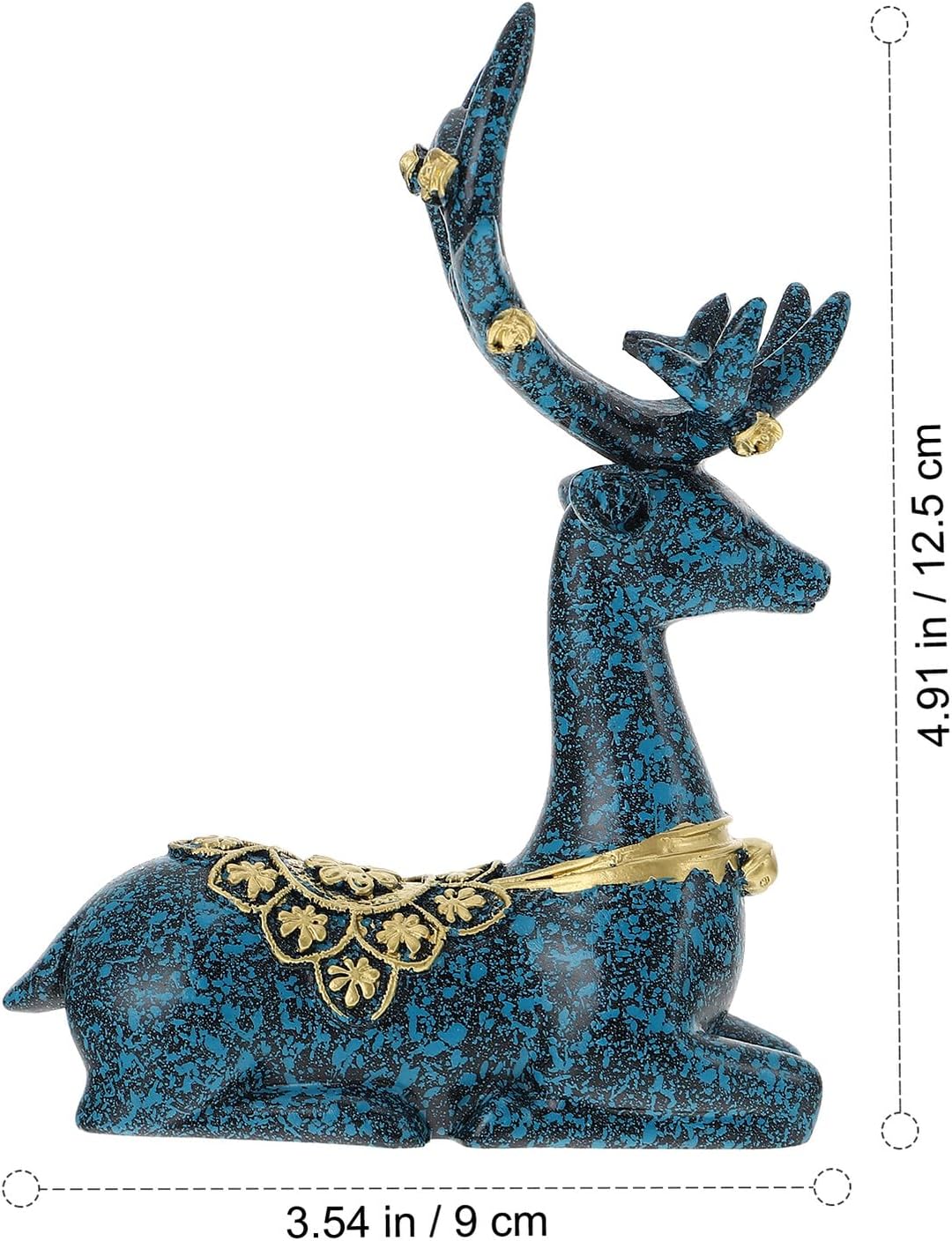 VALICLUD Blue Resin Elk Crystal Balls Holder Xmas Decorative Stand