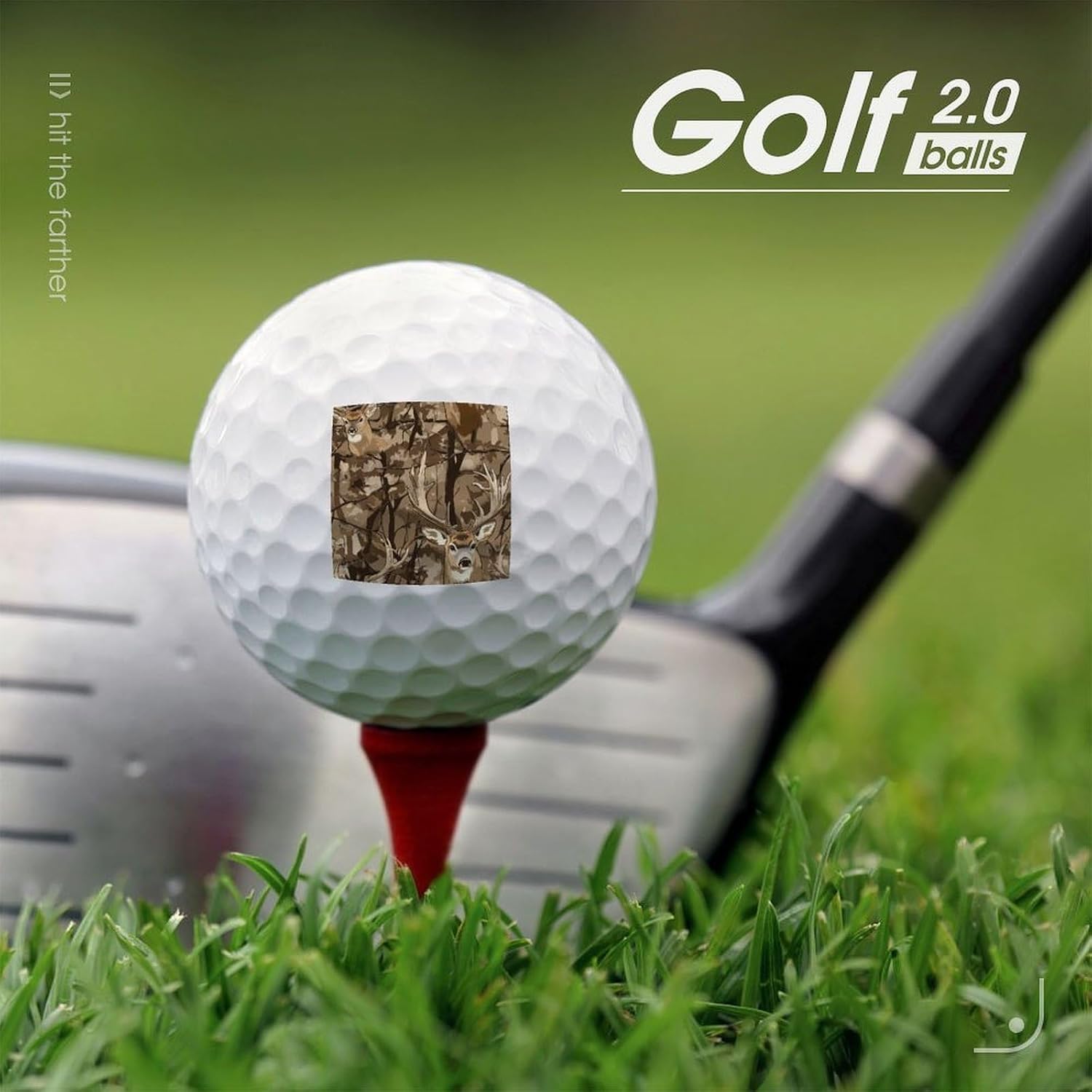 Deer Camouflage Hunting Standard Golf Balls Performance Golf Distance Ball Gift for Golfers