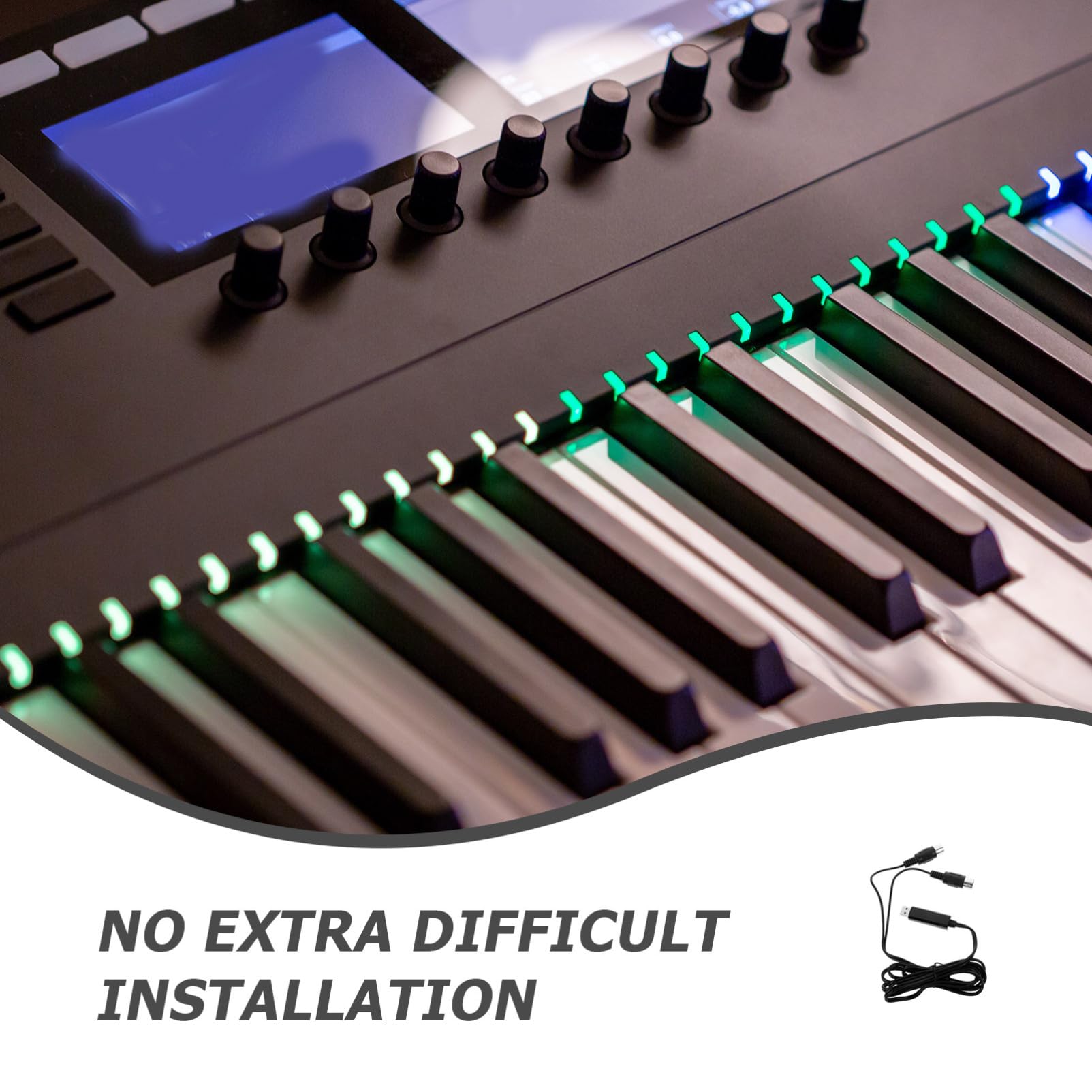 BESTonZON 3pezzi Cavo Midi Usb Da Metri Per Tastiera Elettronica Adattatore Professionale Per Pianoforte Su Pc e Laptop Trasmissione Dati Veloce e Stabile Compatibile Con e Play
