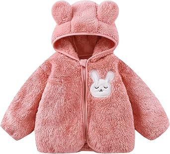 Baby Boy Winter Fleece Coat Toddler Girl Jacket Infant With Hood Panda Outerwear