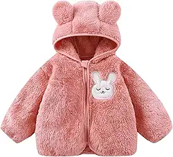 Casaco infantil de lã de inverno para bebês com capuz, panda