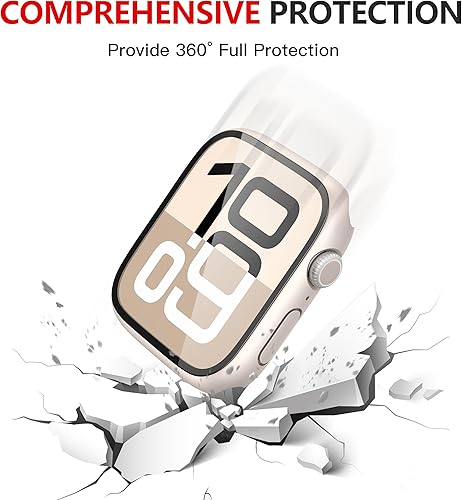 Miniatura 45 de Misxi [Paquete de 2] - Funda impermeable con botón para Apple Watch Series 6, SE, Series 5, Series 4 de 40 mm, funda protectora anticaídas de 1