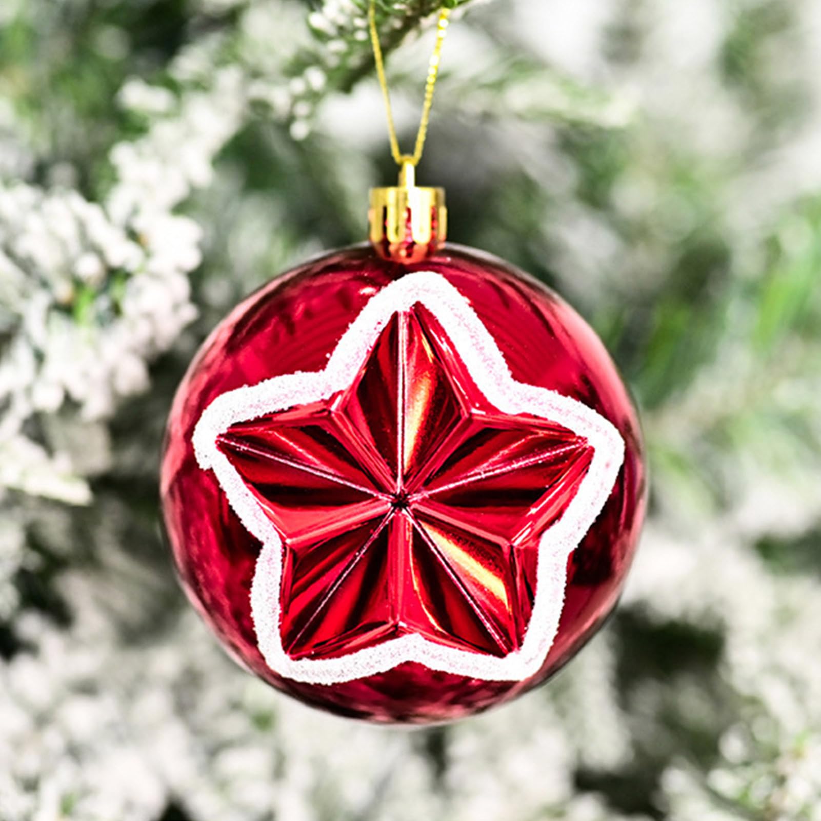 Weihnachtsbaumkugeln,78 Stücke Rote Und Weiße Partydekoration | Weihnachtskugel Dekoration Für Den Weihnachtsbaum,Für Wand Schlafzimmer Wohnzimmer Innenbereich Außenbereich Kaminsims Küche Kamin Feier