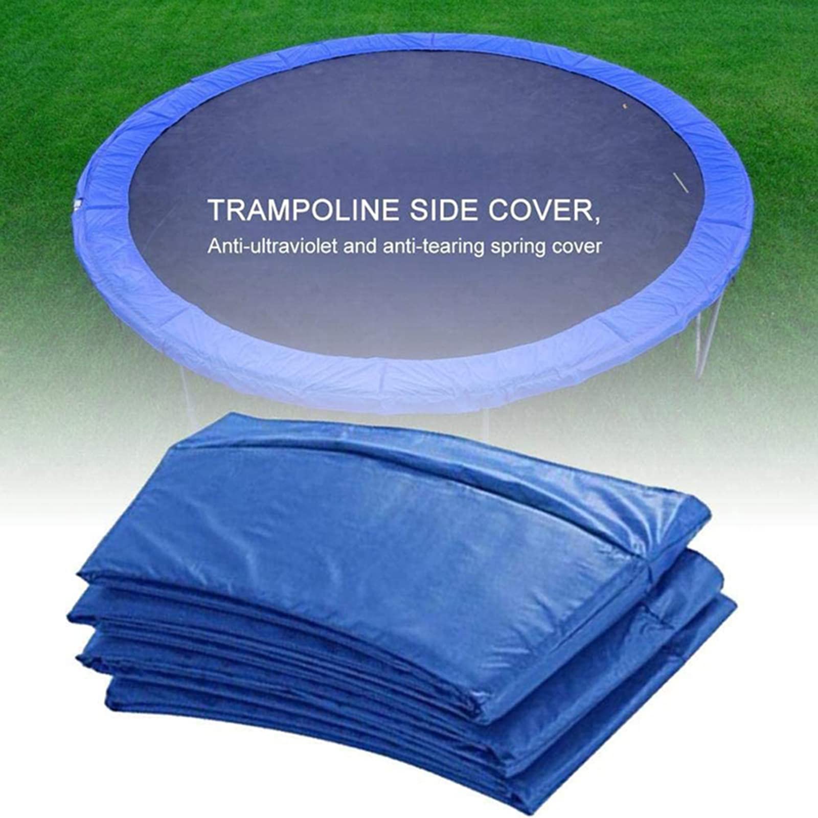 Zapasowa mata bezpieczeństwa do trampoliny do trampolin o długości 1,8 m - 4,9 m, odporna na promieniowanie UV, odporna na rozdarcie, wodoodporna trampolina sprężyny do bezpiecznego skakania