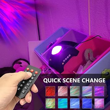 AWO Replacement Remote Control Compatible for Rossetta RT009 Galaxy Star Projector for Bedroom,Northern Galaxy Light Aurora LED Night Light Aurora Projector