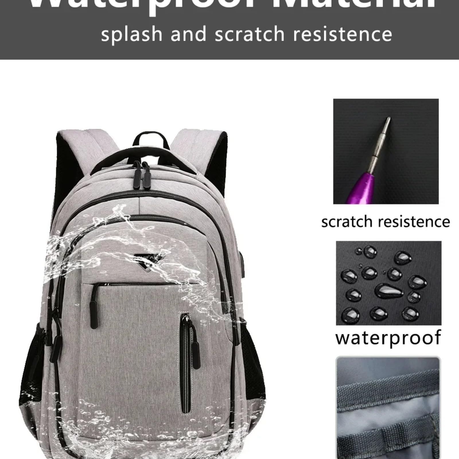 Mochila escolar Zaino Per Laptop Di Grande Capacità, Da 15,6 Pollici L'uso Giornaliero Viaggio Scolastico Degli Studenti Universitari Adolescenti-darkgray-s-47x33x17cm