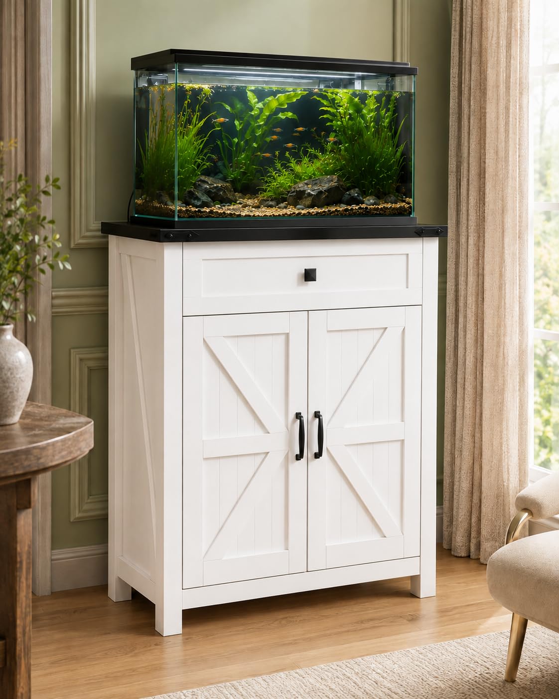 Suadism Farmhouse Aquarium Stand