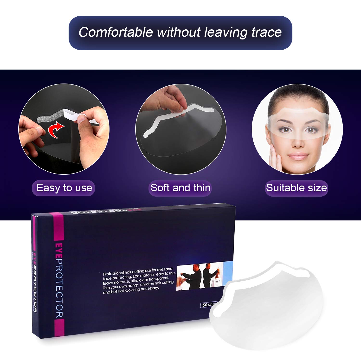 Sanlebi Microblading Kit Makeup Shower Face Shields Clear Visors Eye Protector for Salon Supplies Eyelash Extensions （50PCS）