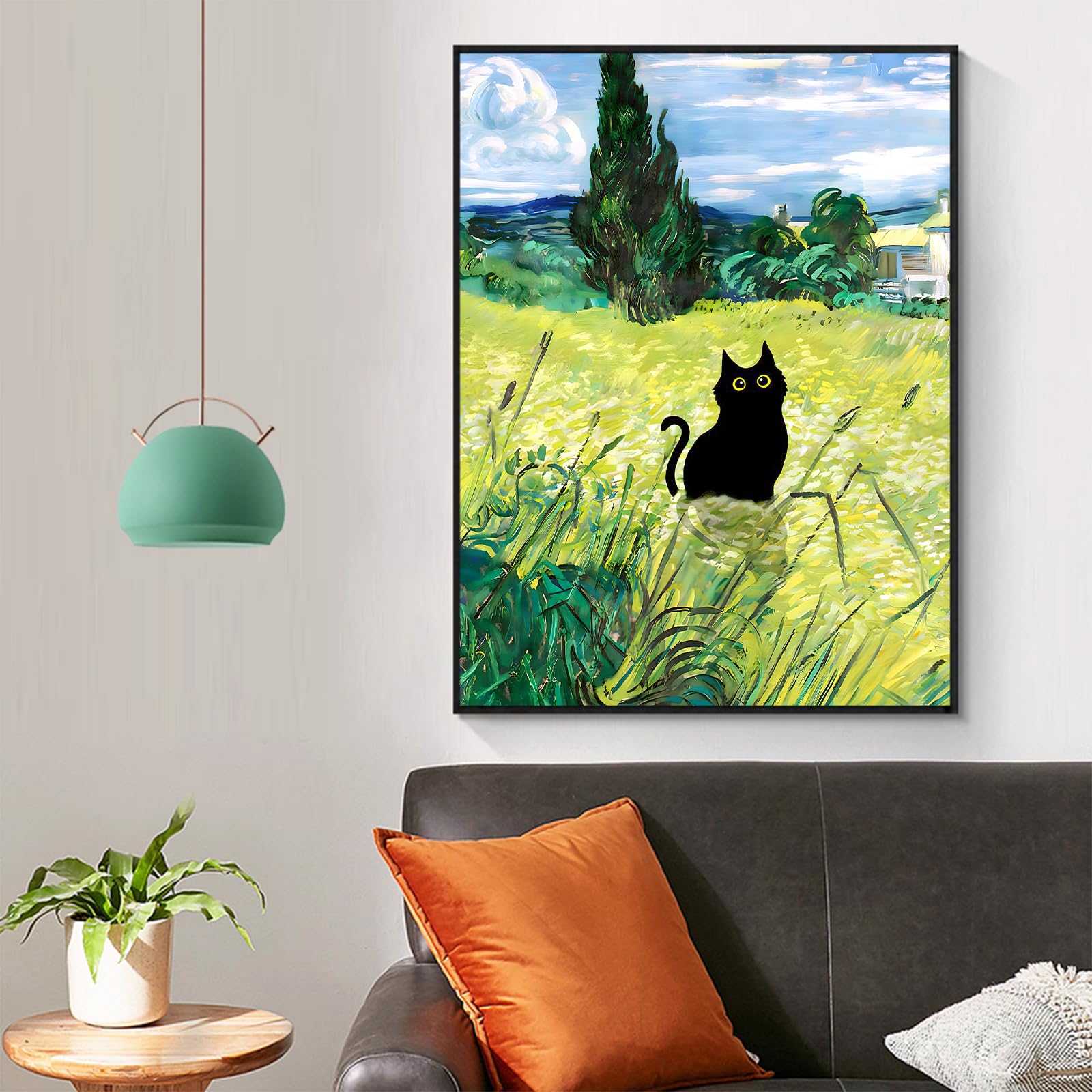 Amazon.co.jp: ZZPT ゴッホ 猫 ポスター ウォールアート