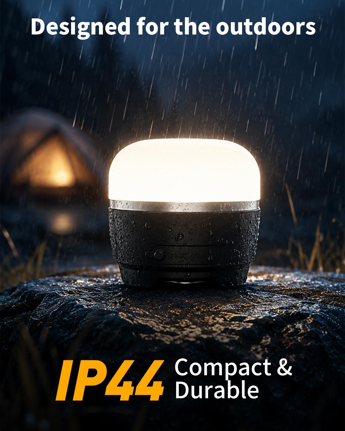 Linterna LED para camping, 8000 mAh, recargable, con 4 modos de luz, 6 luces ajustables de brillo, linterna colgante de emergencia impermeable para huracán, cortes de energía, hogar, senderismo