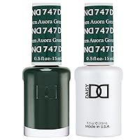 Vista 1 de DND - Juego de esmaltes de gel, 1 esmalte de gel y esmalte de uñas, 747 Auora Green, 0.5 onzas líquidas
