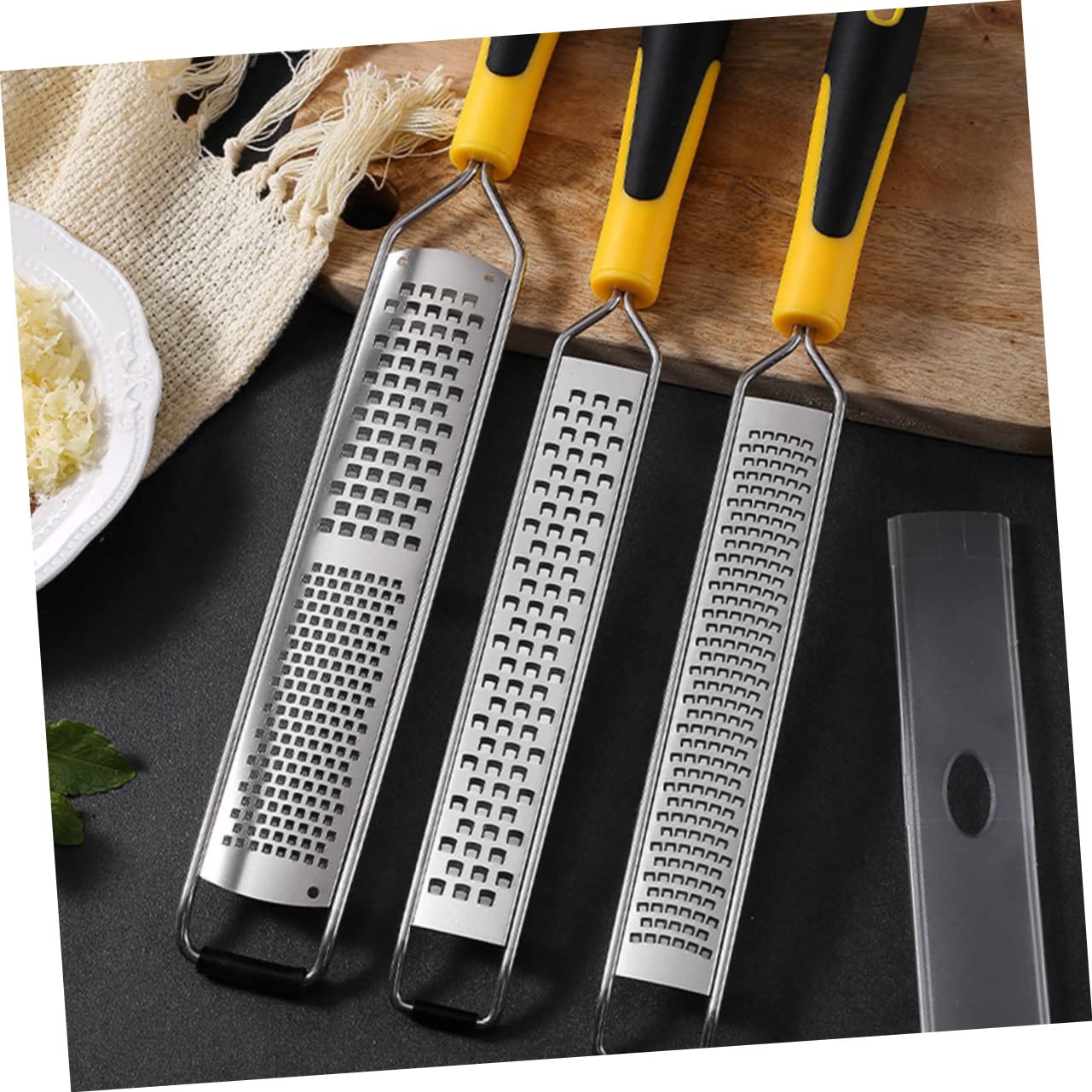 BRIGHTFUFU Cheese Shredder Cheese Grater Handle Easy-to-clean Stainless Steel Citrus Fruits